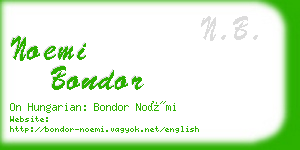 noemi bondor business card